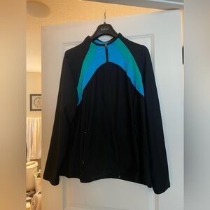 Xersion Black and Green Performance Athletic Jacket